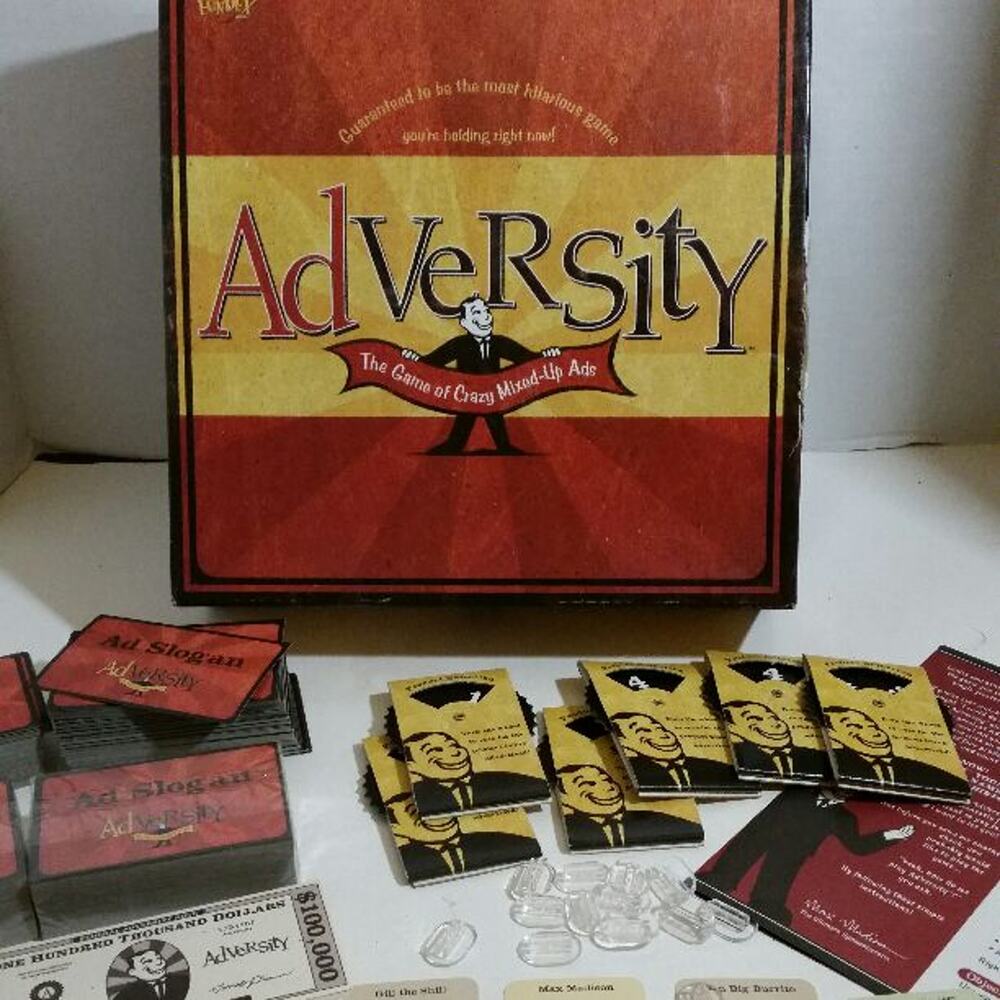 Adversity The Game of Crazy Mixed-Up Ads Fundex 2003 Never Played